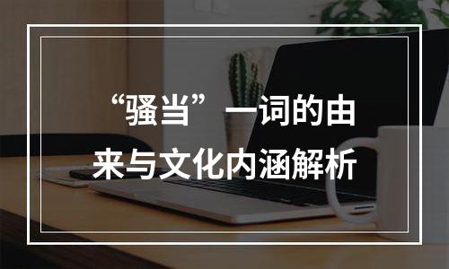 “骚当”一词的由来与文化内涵解析