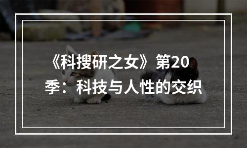 《科搜研之女》第20季：科技与人性的交织