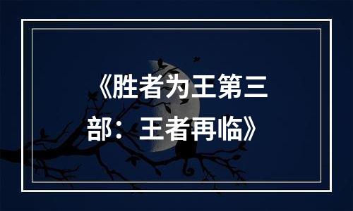 《胜者为王第三部：王者再临》