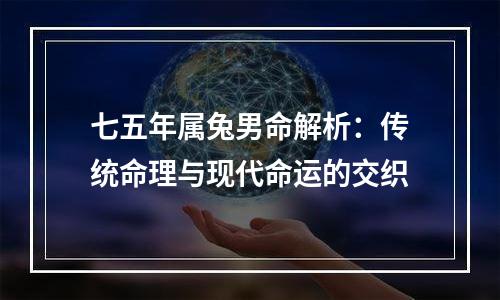 七五年属兔男命解析：传统命理与现代命运的交织