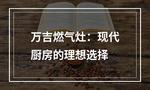 万吉燃气灶：现代厨房的理想选择