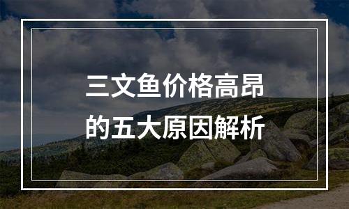 三文鱼价格高昂的五大原因解析