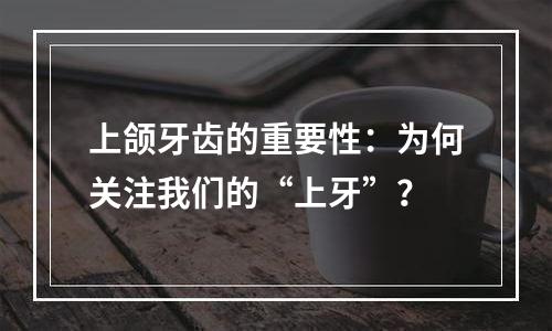 上颌牙齿的重要性：为何关注我们的“上牙”？