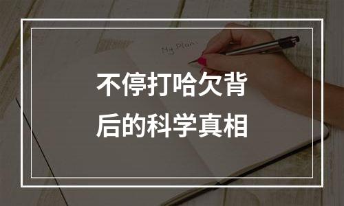 不停打哈欠背后的科学真相