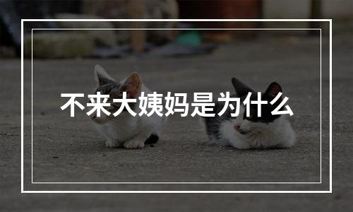 不来大姨妈是为什么