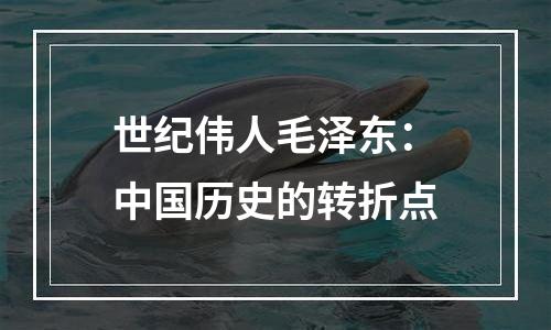 世纪伟人毛泽东：中国历史的转折点