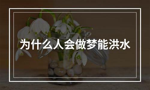 为什么人会做梦能洪水