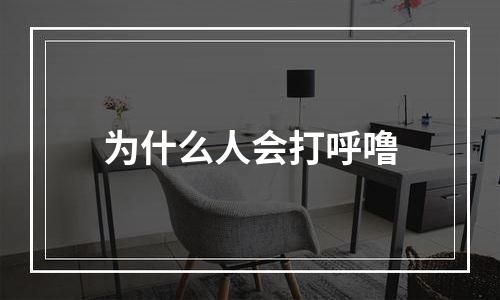 为什么人会打呼噜