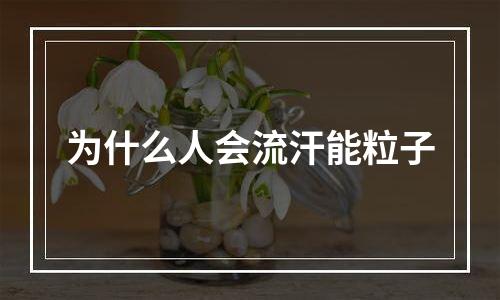 为什么人会流汗能粒子