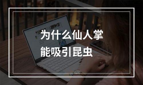 为什么仙人掌能吸引昆虫