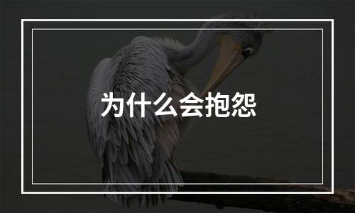 为什么会抱怨