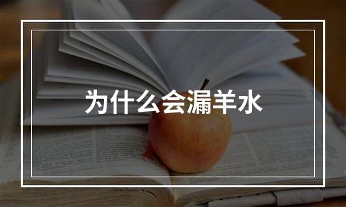 为什么会漏羊水