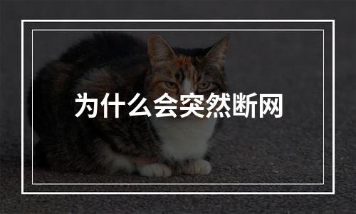 为什么会突然断网