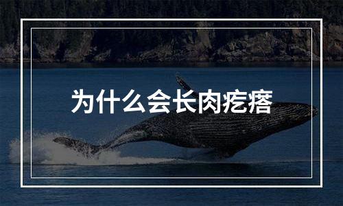 为什么会长肉疙瘩