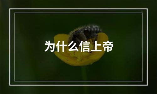 为什么信上帝