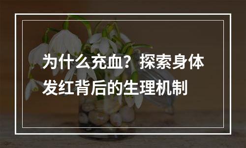 为什么充血？探索身体发红背后的生理机制