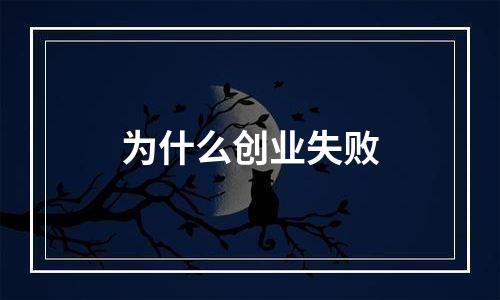 为什么创业失败