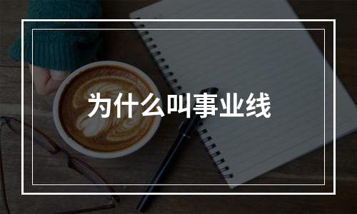 为什么叫事业线