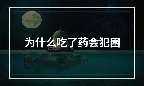 为什么吃了药会犯困