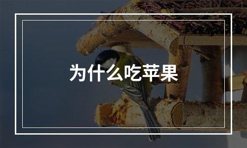 为什么吃苹果