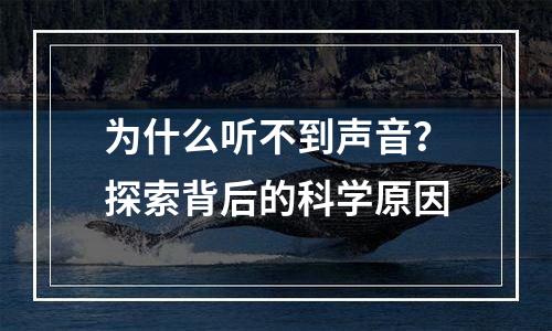 为什么听不到声音？探索背后的科学原因
