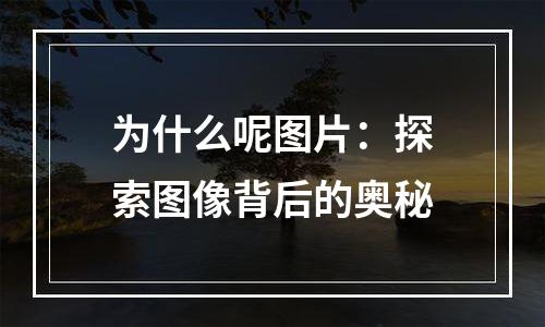 为什么呢图片：探索图像背后的奥秘