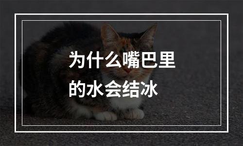 为什么嘴巴里的水会结冰