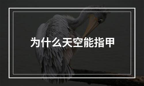 为什么天空能指甲