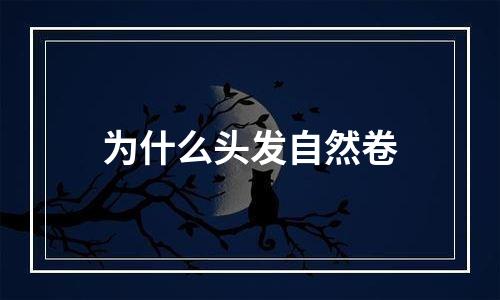 为什么头发自然卷