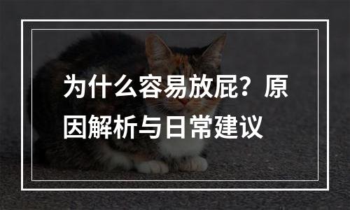为什么容易放屁？原因解析与日常建议