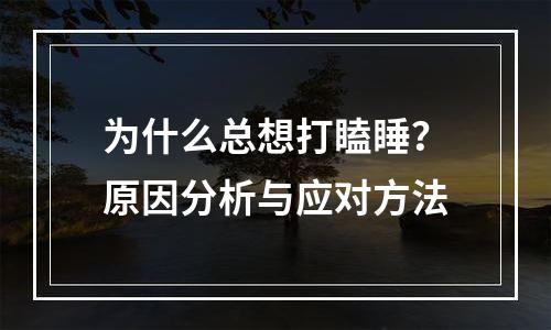 为什么总想打瞌睡？原因分析与应对方法