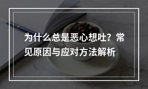 为什么总是恶心想吐？常见原因与应对方法解析