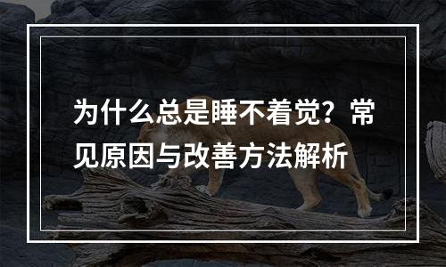 为什么总是睡不着觉？常见原因与改善方法解析