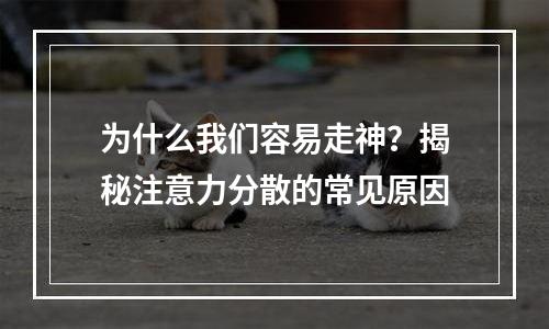 为什么我们容易走神？揭秘注意力分散的常见原因