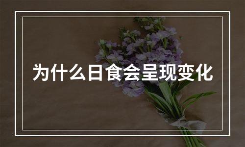 为什么日食会呈现变化