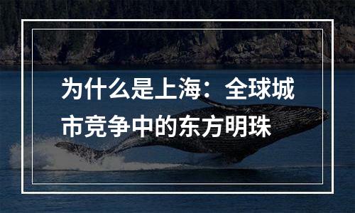 为什么是上海：全球城市竞争中的东方明珠