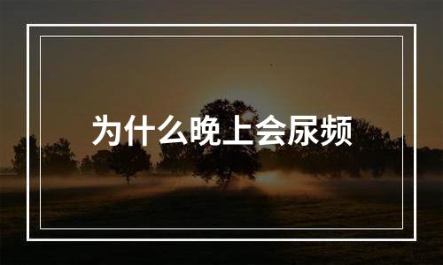 为什么晚上会尿频