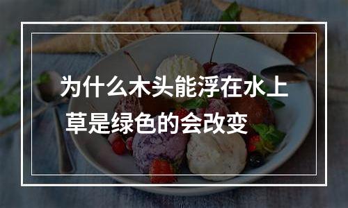 为什么木头能浮在水上 草是绿色的会改变