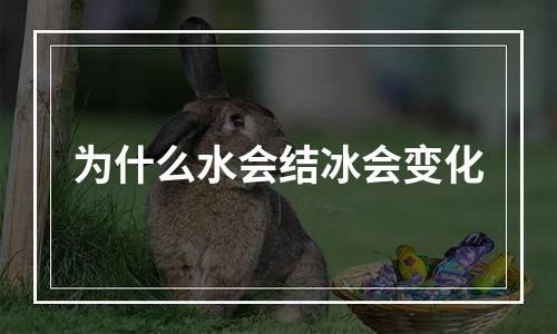 为什么水会结冰会变化