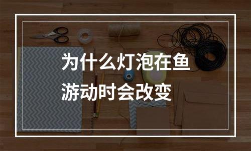 为什么灯泡在鱼游动时会改变