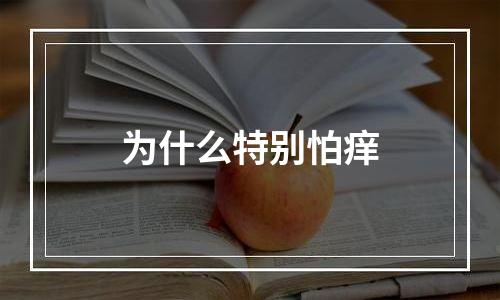 为什么特别怕痒
