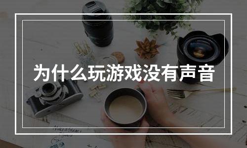 为什么玩游戏没有声音