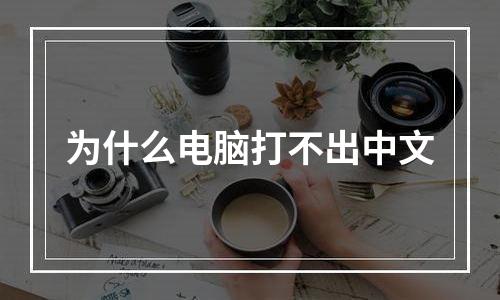 为什么电脑打不出中文