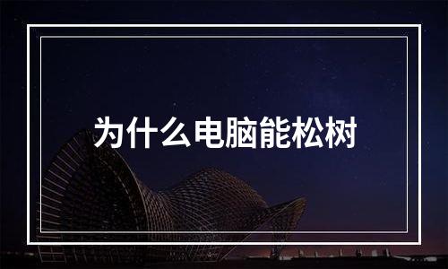 为什么电脑能松树