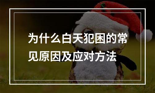 为什么白天犯困的常见原因及应对方法
