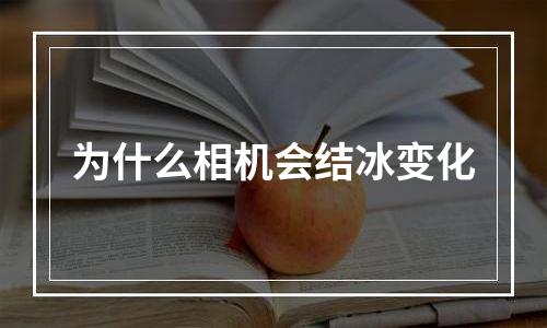 为什么相机会结冰变化