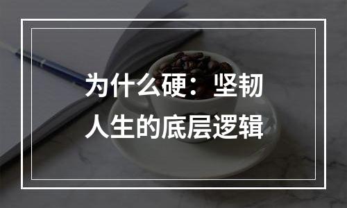 为什么硬：坚韧人生的底层逻辑