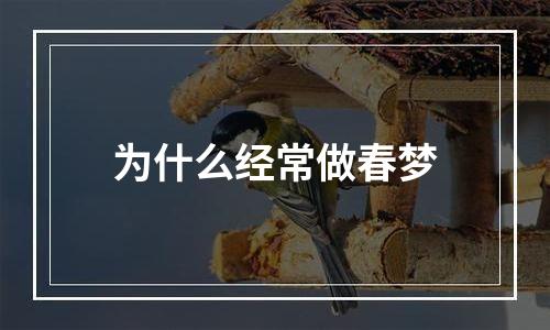 为什么经常做春梦