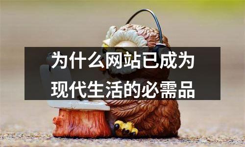 为什么网站已成为现代生活的必需品