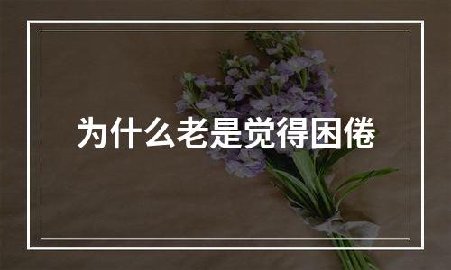 为什么老是觉得困倦